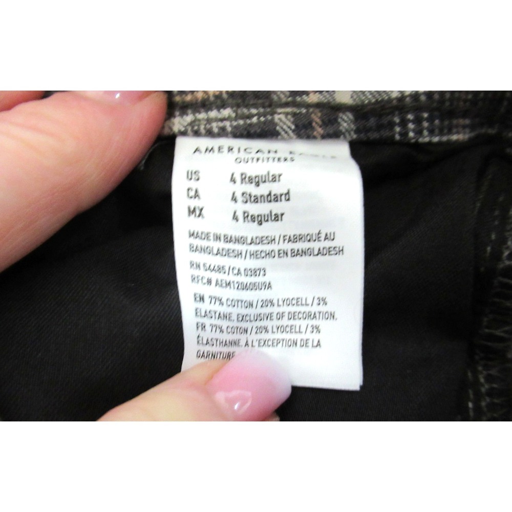 American Eagle Outfitters Size 4 Multi Plaid Super Stretch High Rise Jeggings - Picture 9 of 9